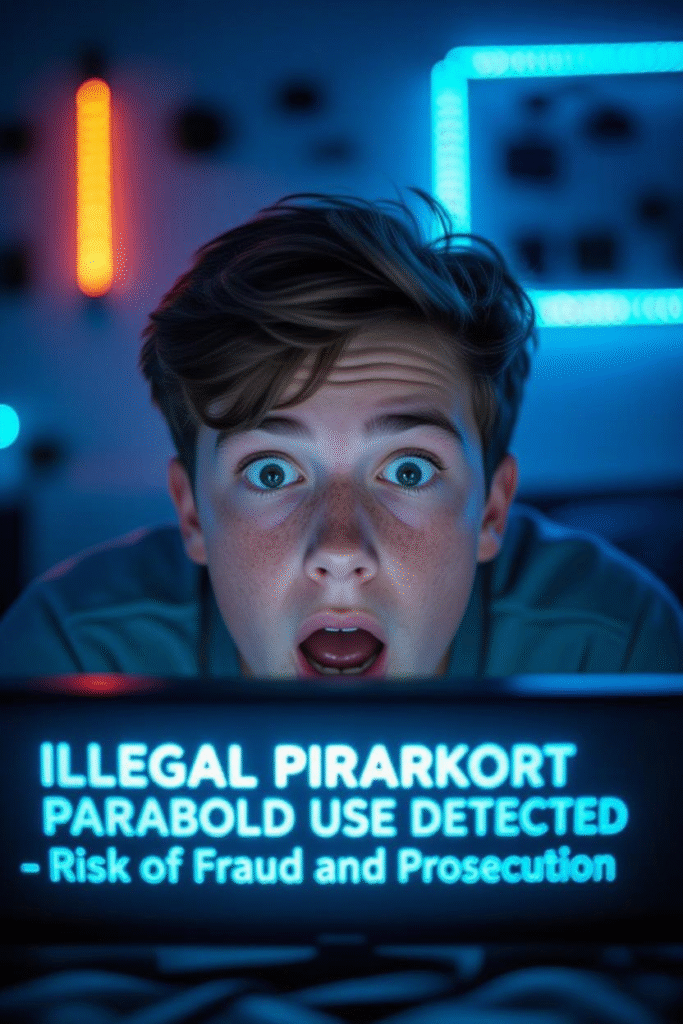 Piratkort Parabol: Global Decline of Satellite Piracy and Rise of Streaming 3 A consumer shocked while seeing a warning on TV: “Illegal Piratkort Parabol Use Detected – Risk of Fraud and Prosecution.
