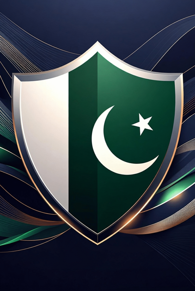 The Karachi SIM Swap Scam — How ₹8.5 Million Vanished Overnight 6 Digital shield with Pakistan flag symbolizing cyber awareness and security.