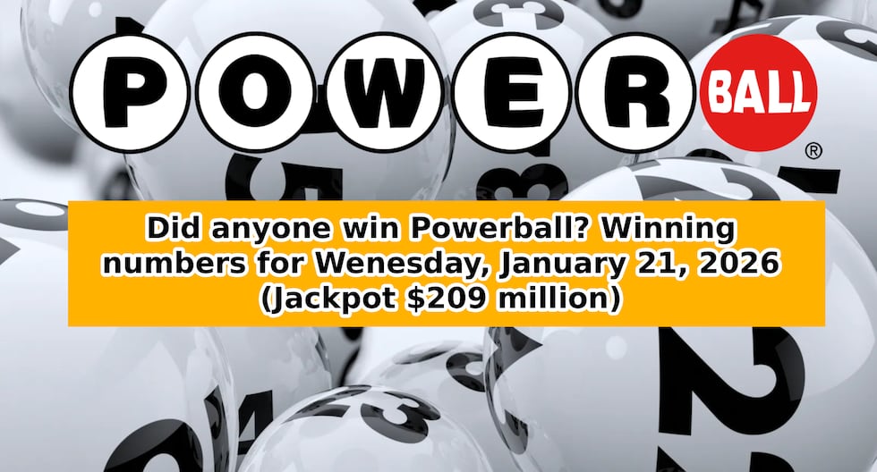 Powerball results for January 21, 2026 — winning numbers drawn for 209 million jackpot