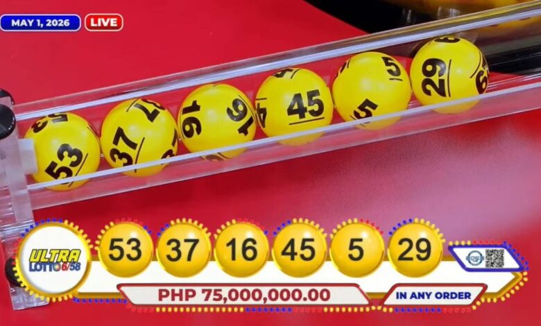 No winners in Ultra Lotto 6/58, Mega Lotto 6/45 draws for May 1