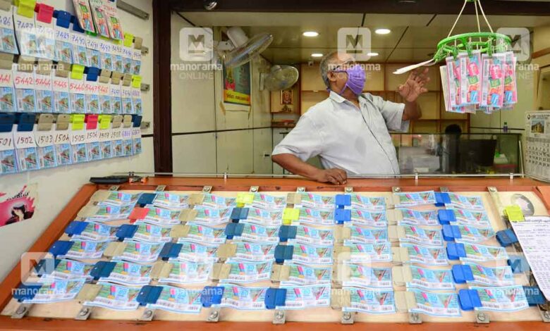 A lottery ticket seller in Kerala. File photo/Manorama