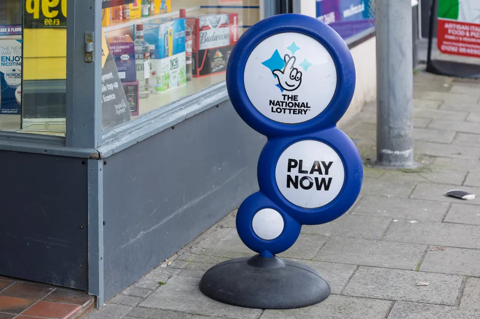 National Lottery Promotion Sign, Ayr, UK