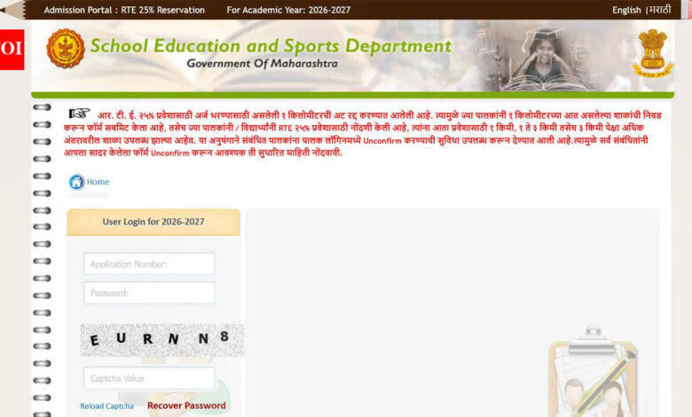 Rte Result 2026: RTE Maharashtra admission 2026: Lottery result out at student.maharashtra.gov.in; check details here - The Times of India