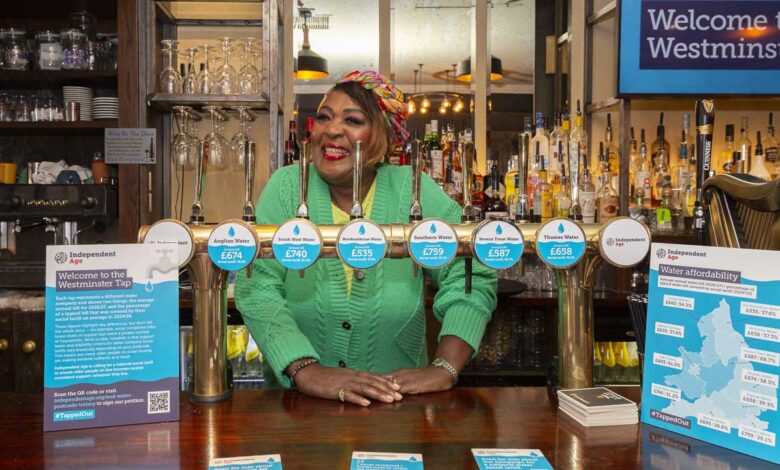 TV chef Rustie Lee pulls pints of water to call time on unfair water bill postcode lottery - Water Magazine