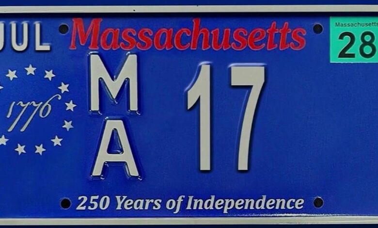 Low number lottery winners announced for blue Massachusetts license plate: