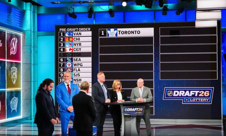 Toronto Maple Leafs win No. 1 pick at 2026 NHL Draft Lottery