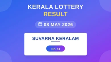 Suvarna Keralam Lottery Result On May 8, 2026 | Suvarna Keralam SK-51 Live Kerala Lottery Results Declared: First Price, Full Winning Numbers