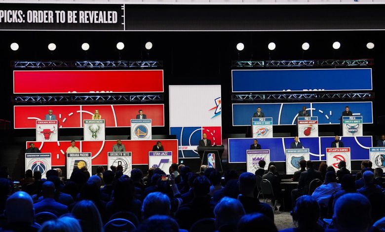 May 10, 2026; Chicago, IL, USA; A general view during the 2026 NBA Draft Lottery at Navy Pier. Mandatory Credit: David Banks-Imagn Images