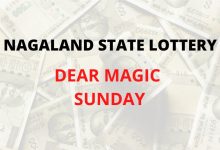 Nagaland State Lottery Sambad Dear Magic Sunday result for A
