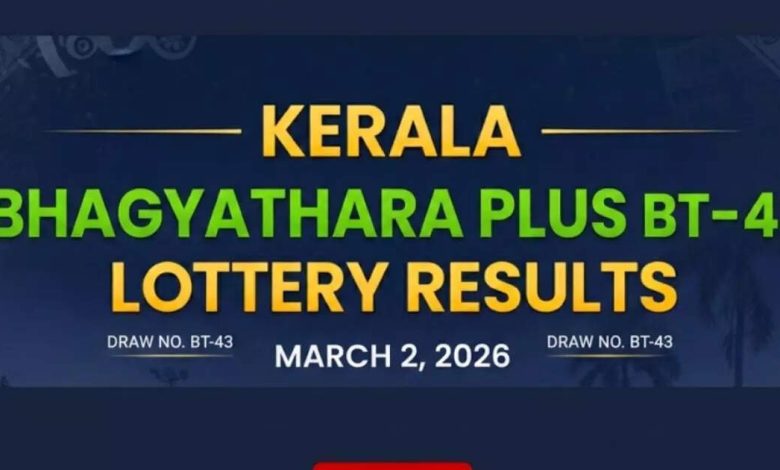 Kerala Bhagyathara BT-43 lottery results today (March 2, 2026); ?1 crore prize winner and complete list here