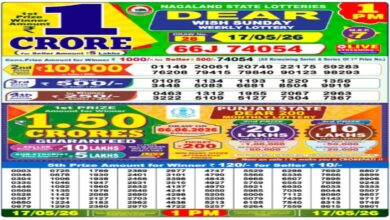 Nagaland State Lottery Sambad Result Today, 17-5-2026 LIVE: Dear 1 PM Sunday Weekly Lucky Draw Winners List