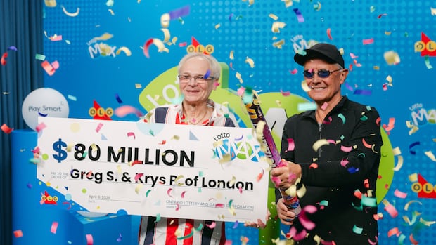 Record lottery jackpot in Canada of over $80.4M goes to pair of longtime friends in London, Ont. | CBC News