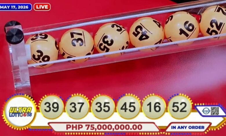No winners in Ultra Lotto 6/58, Super Lotto 6/49 draws for May 17