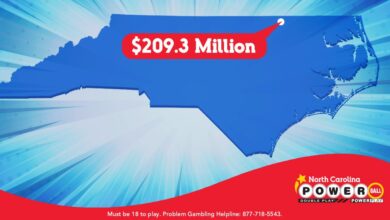 Last night’s winning Powerball ticket bought at Eastern Carolina store