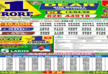 Nagaland Sambad Lottery Result Today, 13-04-2026 LIVE: Dear 1PM Monday Weekly Lucky Draw For Rs 1 Crore Prize