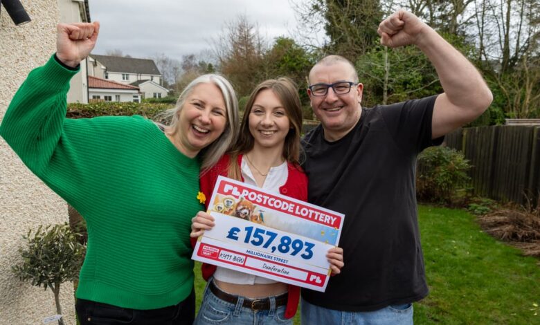 Family win 'life-changing' £157k in People's Postcode Lottery