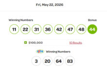 lotto max, may 22, winning numbers