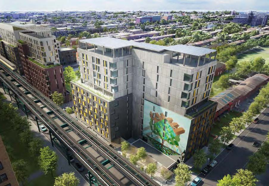 brownsville - rendering of a multi-story building