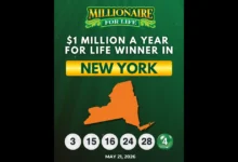Ticket in New York Wins $1 Million-a-Year-for-Life, Second Top Prize Won in Millionaire for Life Game