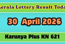 Kerala Lottery Result Today 30/04/2026: Karunya Plus KN 621 Results DECLARED; Who Bagged Rs. 1 Crore?
