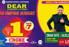 Sikkim State Lottery Result: May 24, 2026, 6 PM Live - Watch Streaming Of Winners List Of Dear Empire Sunday Weekly Draw