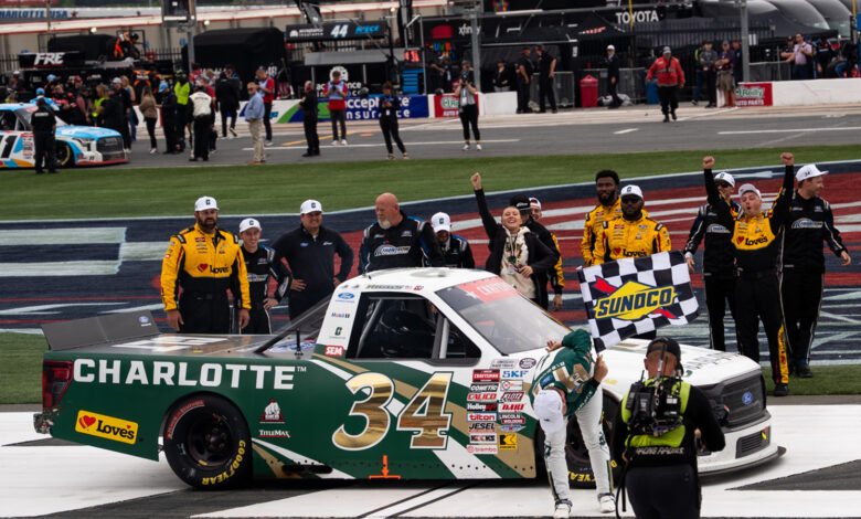 North Carolina Education Lottery 200 race results NASCAR Craftsman Truck Series at Charlotte Motor Speedway