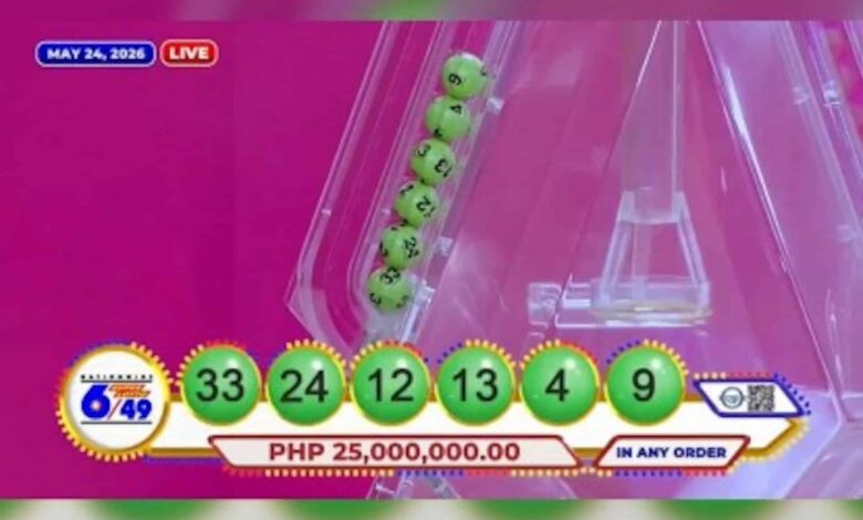 Lotto draw results, May 24, 2026