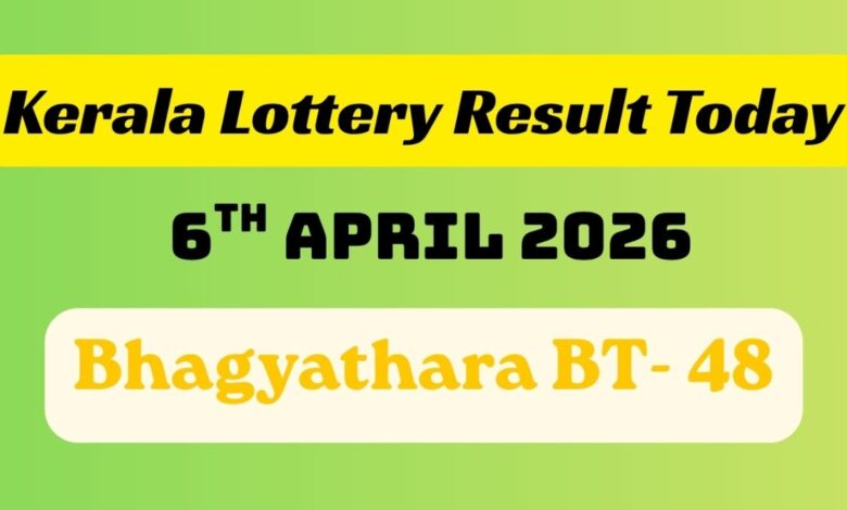 Bhagyathara BT- 48 Result OUT: Kerala Lottery Result Today 06/04/2026; Full Winner List 1st-9th Prize