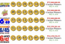 Lotto draw results, May 25, 2026