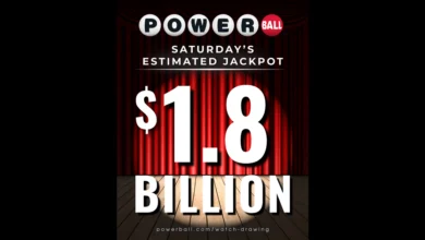 Saturday’s Powerball jackpot RAISED to $1.80 billion