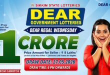 Sikkim State Lottery Result: May 27, 2026, 6 PM Live - Watch Streaming Of Winners List Of Dear Regal Wednesday Weekly Draw