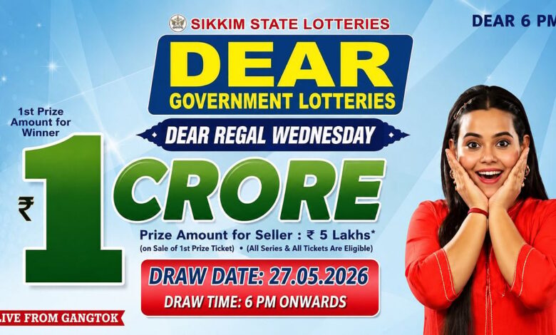 Sikkim State Lottery Result: May 27, 2026, 6 PM Live - Watch Streaming Of Winners List Of Dear Regal Wednesday Weekly Draw