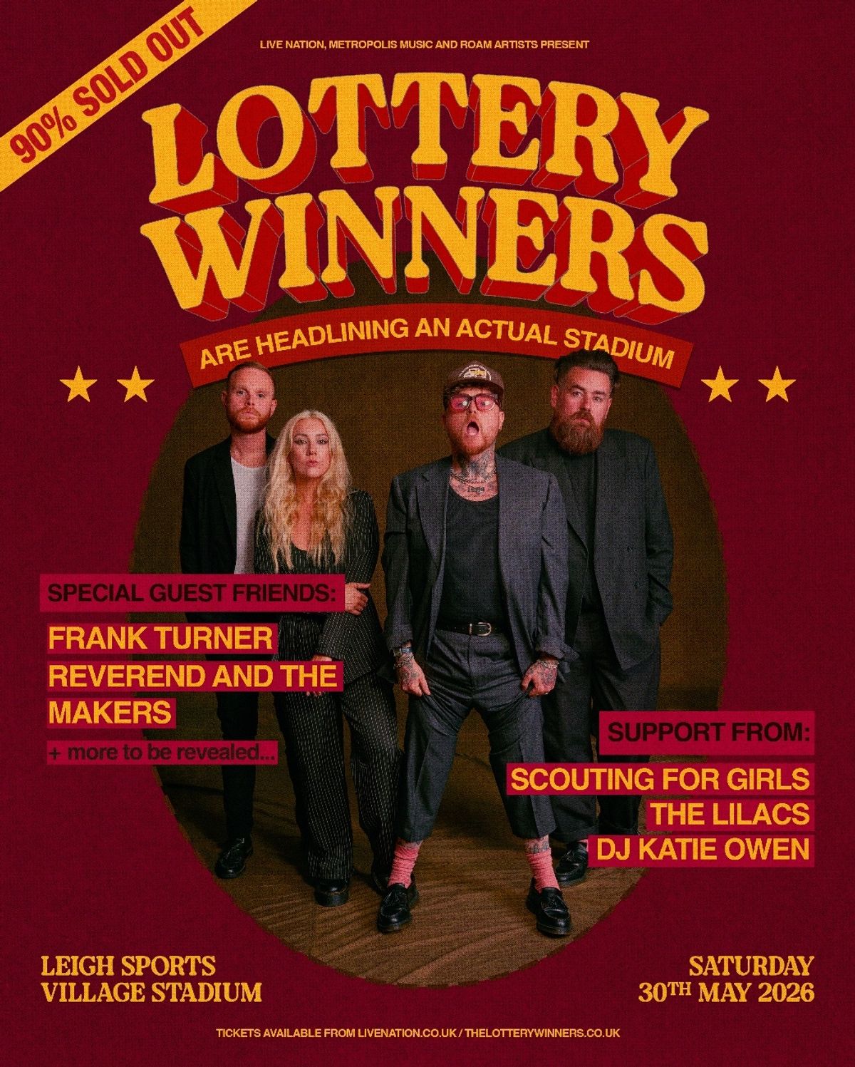 The Lottery Winners are playing their biggest show to date