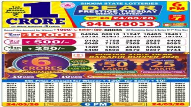 Nagaland Evening Sambad Lottery Result Today, 24-3-2026 LIVE: Dear 6PM Tuesday Weekly Lucky Draw Winners List