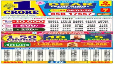 Nagaland Sambad Lottery Result Today, 8-3-2026 LIVE: Dear 6PM Sunday Weekly Lucky Draw For Rs 1 Crore Prize