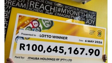 Gauteng entrepreneur claims massive R100m Lotto jackpot