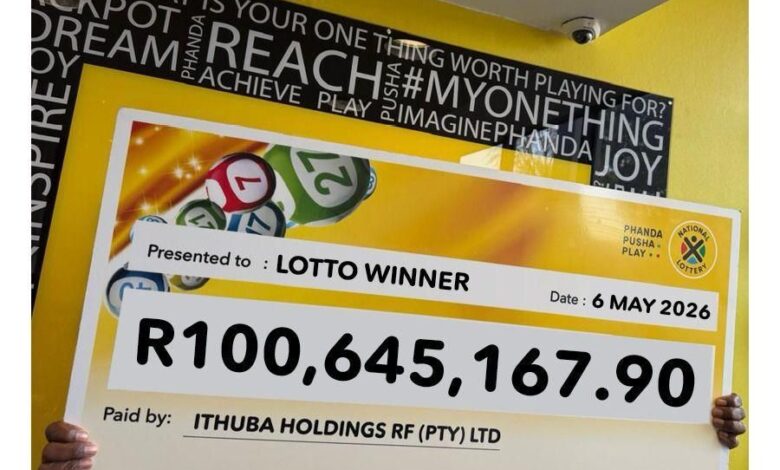 Gauteng entrepreneur claims massive R100m Lotto jackpot