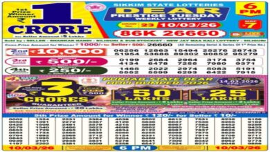 Nagaland Lottery Result Today LIVE; 10-03-2026 Dear Evening Sambad 6PM Weekly Tuesday Lucky Draw Winners List