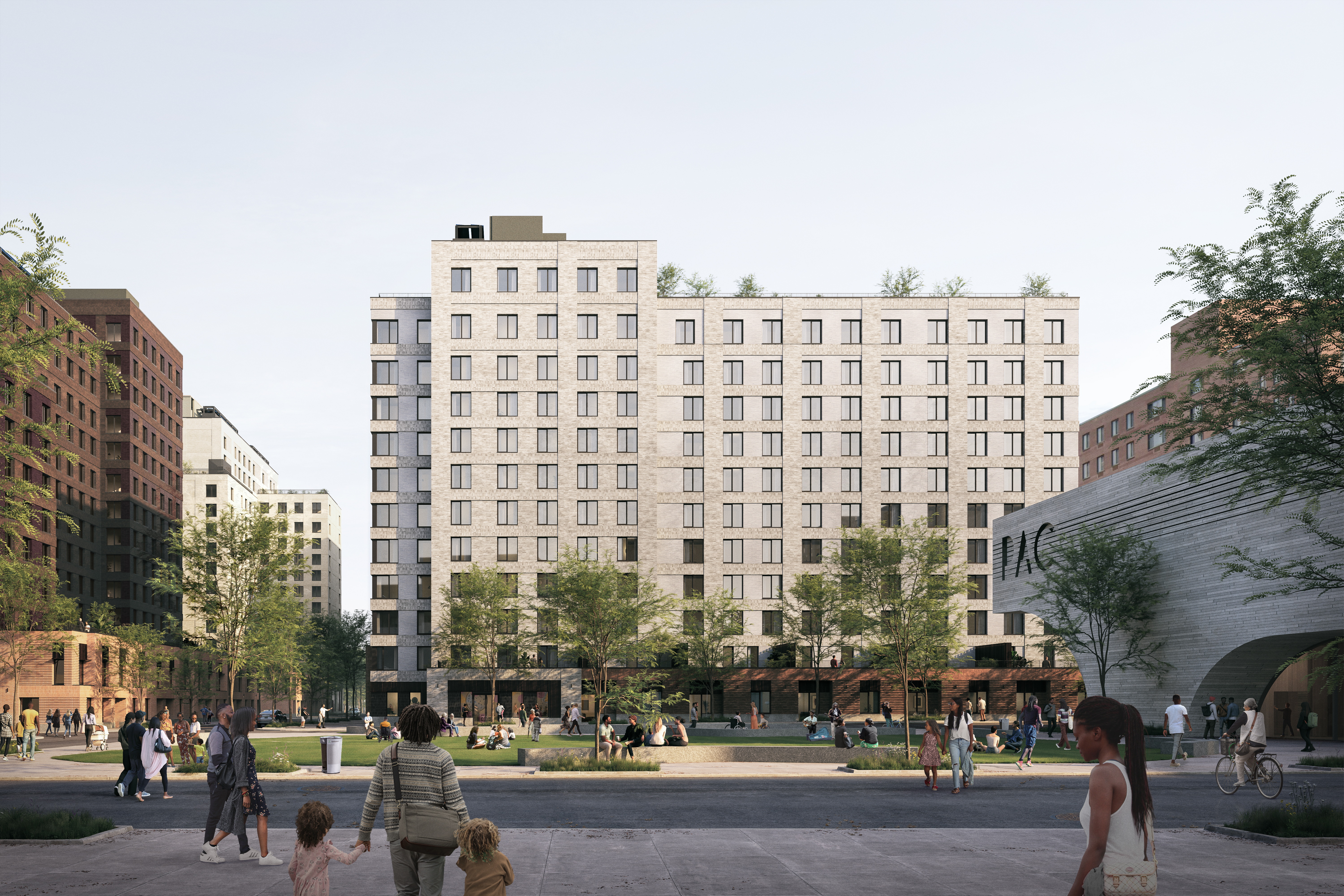 rendering of a multi-story building