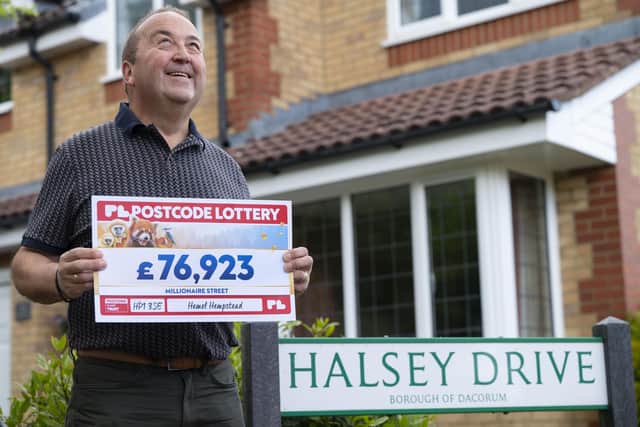 Picture: Winner Terry Hannigan. © Lucy Young for Postcode Lottery 2026