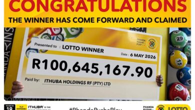 A mining entrepreneur is R100 million richer after winning the LOTTO Jackpot on 6 May.