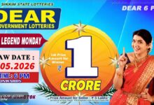 Sikkim State Lottery Result: May 25, 2026, 6 PM Live - Watch Streaming Of Winners List Of Dear Legend Monday Weekly Draw