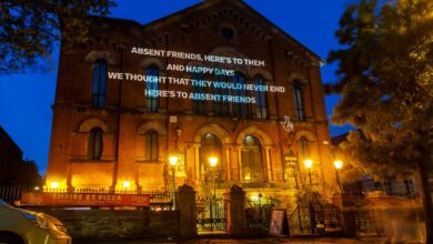 Belfast Music Venue transformed into Glowing Tribute to Hometown Heroes The Divine Comedy as Part of Everywhere At Once Festival by The National Lottery