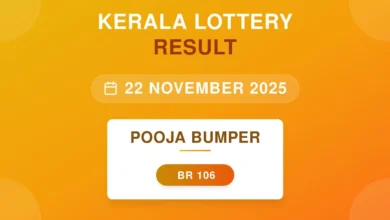 Pooja Bumper Lottery Result On November 22, 2025 | Pooja Bumper BR-106 Live Kerala Lottery Results Declared: First Price, Full Winning Numbers