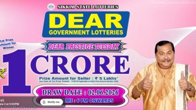 Sikkim State Lottery Result: June 2, 2026, 6 PM Live - Watch Streaming Of Winners List Of Dear Prestige Tuesday Weekly Draw
