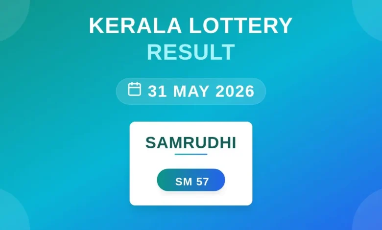 Samrudhi Lottery Result On May 31, 2026 | Samrudhi SM-57 Live Kerala Lottery Results Declared: First Price, Full Winning Numbers
