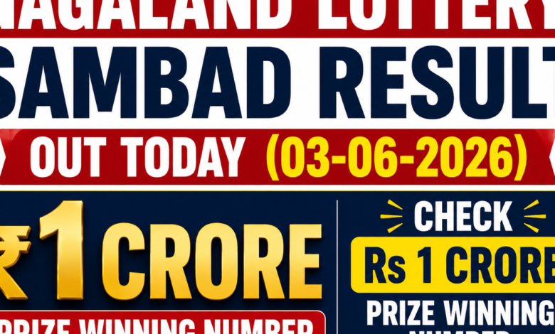Nagaland Lottery Sambad result out today (03-06-2026); check Rs 1 crore prize winning number and full list here