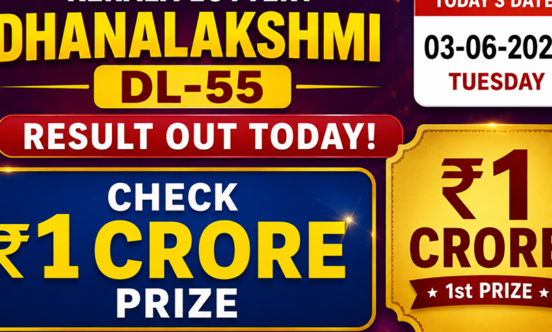 Kerala Lottery Dhanalakshmi DL-55 result out today (03-06-2026); check Rs 1 crore prize winning number and full list here