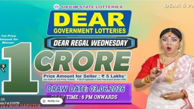 Sikkim State Lottery Result: June 3, 2026, 6 PM Live - Watch Streaming Of Winners List Of Dear Regal Wednesday Weekly Draw