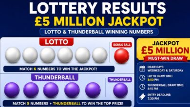 [LIVE] UK National Lottery Results: £5 Million Jackpot Lotto & Thunderball Winning Numbers To Be Announced for June 3 Wednesday Draw | How to Check Results Online & What Happens If Jackpot Is Not Won?